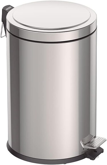 Tramontina Since 1911, Made In Brazil 20Liter Stainless Steel Pedal Trash Bin With A Polished Finish And Removable Internal Bucket