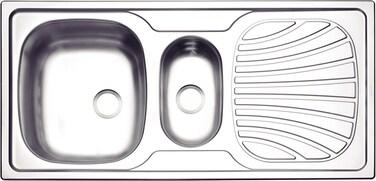 Tramontina Since 1911, Made In Brazil Vega 100X50Cm 1.5C 34 Plus R Stainless Steel Satin Finish Inset Sink