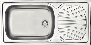 Tramontina Since 1911, Made In Brazil Alpha 100X50Cm 56 R Stainless Steel Inset Sink With Drainer