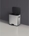 Tramontina Since 1911, Made In Brazil Octos 15+15Liter Stainless Steel Pedal Trash Bin With A Scotch Brite Finish And Removable Internal Bucket