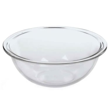 MARINEX Glass Bowl Plus 1.5L &ndash; Durable Heat-Resistant Borosilicate Mixing &amp; Serving Bowl   Transparent Multi-Purpose Medium Glass Bowl   Microwave, Freezer &amp; Dishwasher Safe
