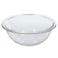 MARINEX Glass Bowl Plus 1.5L &ndash; Durable Heat-Resistant Borosilicate Mixing &amp; Serving Bowl   Transparent Multi-Purpose Medium Glass Bowl   Microwave, Freezer &amp; Dishwasher Safe