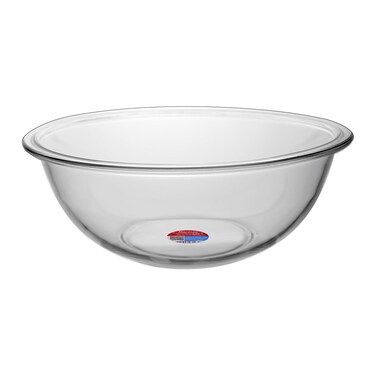 MARINEX Glass Bowl Plus 3 L - Large Durable Heat-Resistant Mixing &amp; Serving Bowl Transparent Multi-Purpose Bowl