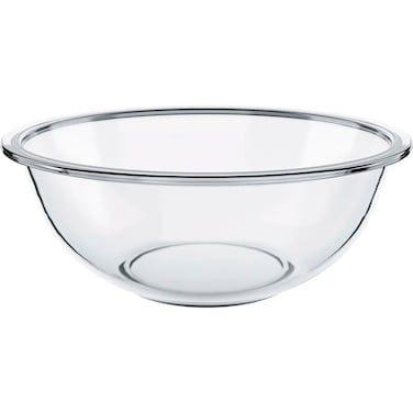 MARINEX Glass Bowl Plus 4 L - Large Durable Heat-Resistant Mixing &amp; Serving Bowl Transparent Multi-Purpose Bowl
