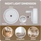 Baytion Night Light 6500K Daylight LED, 0.5W Smart Light White Plug in Night Lights with Sensor 50000H+ Lifespan Fireproof Material Compact Night Lamp for Bedroom Toilet Staircase Kitchen Round 2 PCS
