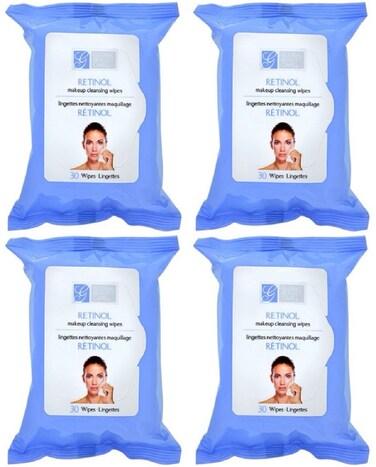 Retinol Makeup Cleansing Cloth Wipes, 4-pk (100 Wipes) (Regular)