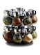 Dubkart 16 Piece Glass Spice Jar Rack Set, Features Round Rotating Spice Rack to House the Spice Jars