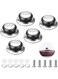 GNAFOTU [5Pack]Universal Pot Lids Handle Heat-Resistant Knobs, Stainless Steel Cookware Cover Pan Parts Set with Screws