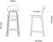 Tramontina London High Stool In Almond-Colored Brazilian Tauari Wood