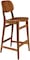 Tramontina London High Stool In Almond-Colored Brazilian Tauari Wood