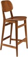 Tramontina Since 1911, Made In Brazil London High Stool In Almond-Colored Brazilian Tauari Wood