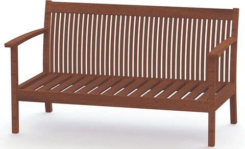 Tramontina Fitt 2 Seats Sofa In Jatoba Wood With Armrest Without Cushion