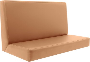 Tramontina Since 1911, Made In Brazil Piazza Booth Cushion With Smooth Beige Leatherette Upholstery