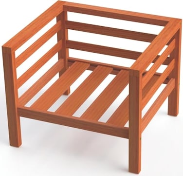 Tramontina Since 1911, Made In Brazil Rio 1 Seat Sofa In Wood Without Cushion