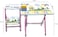 Kids Folding Study Table &amp; Chair Set &ndash; Pink   Compact &amp; Portable   Table: 60x40x54cm, Chair: 28x28x50cm