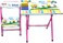 Kids Folding Study Table &amp; Chair Set &ndash; Pink   Compact &amp; Portable   Table: 60x40x54cm, Chair: 28x28x50cm