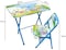 Kids Folding Study Table &amp; Chair Set &ndash; Blue   Compact &amp; Portable   Table: 60x40x54cm, Chair: 28x28x50cm