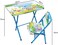 Kids Folding Study Table &amp; Chair Set &ndash; Blue   Compact &amp; Portable   Table: 60x40x54cm, Chair: 28x28x50cm