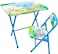 Kids Folding Study Table &amp; Chair Set &ndash; Blue   Compact &amp; Portable   Table: 60x40x54cm, Chair: 28x28x50cm