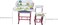 Kids Height-Adjustable Ergonomic Study Desk &amp; Chair Set &ndash; Pink-Durable Plastic, Steel &amp; Wood   Table: 70x40x65cm, Chair: 30x30x37cm