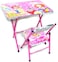 Kids Folding Study Table &amp; Chair Set &ndash; Pink   Compact &amp; Portable   Table: 60x40x54cm, Chair: 28x28x50cm