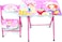 Kids Folding Study Table &amp; Chair Set &ndash; Pink   Compact &amp; Portable   Table: 60x40x54cm, Chair: 28x28x50cm
