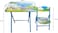 Kids Folding Study Table &amp; Chair Set &ndash; Blue   Compact &amp; Portable   Table: 60x40x54cm, Chair: 28x28x50cm