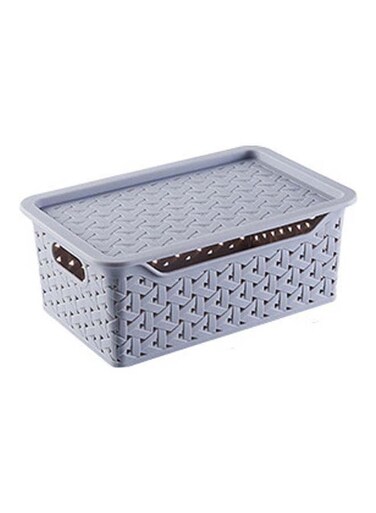 Multi Functional Plastic Organizer Storage Box Grey 25.6 x 16.7 x 10.4cm
