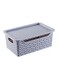 Multi Functional Plastic Organizer Storage Box Grey 25.6 x 16.7 x 10.4cm