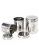 Designer Stainless Steel Vertical Canisters/Ubha Dabba/Storage Containers Set of 3Pc (400ml,500ml,750ml), Silver