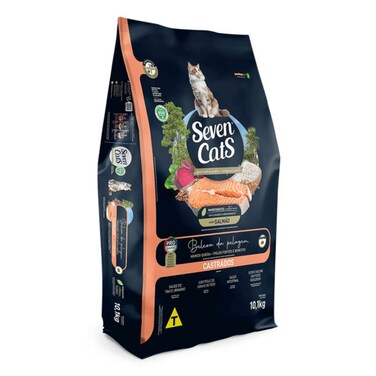 Seven Cats Sterilized Cat Food 10kg + 100g &ndash; Salmon Coat Beauty Formula