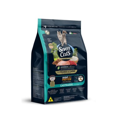Seven Cats Sterilized Cat Food 1kg &ndash; Chicken &amp; Beef High Protein Formula