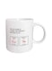 Periodic Table Printed Ceramic Mug White/Black/Red