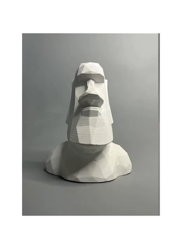 Xincong Moai statue plaster modern art decoration, Nordic ins style, home art decoration ornaments, 1pcs, 10cm or 20cm height (Small)