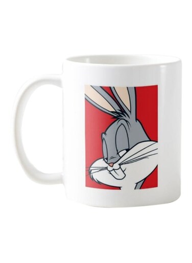 Piece Bugs Bunny Printed Mug White/Red/Grey