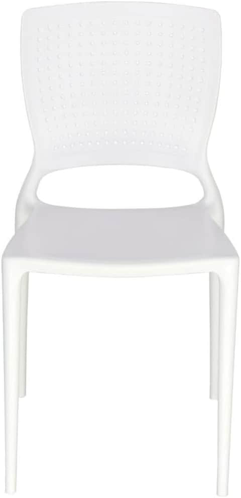 Tramontina Since 1911, Made In Brazil Safira White Polypropylene And Fiberglass Chair
