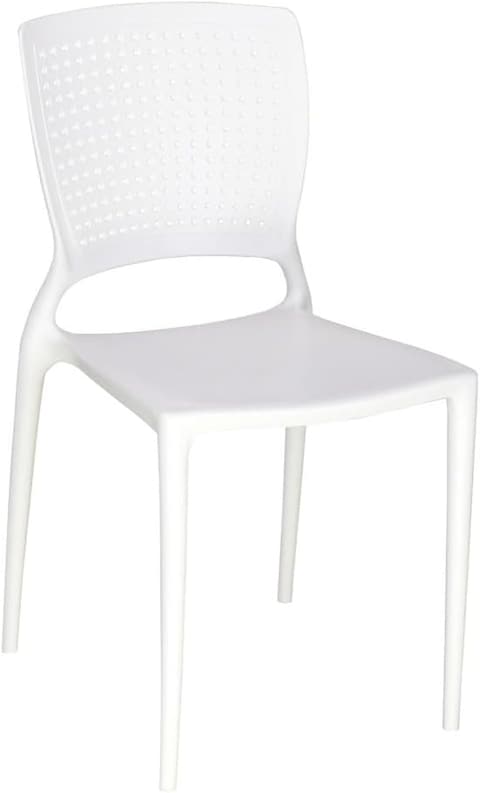 Tramontina Since 1911, Made In Brazil Safira White Polypropylene And Fiberglass Chair