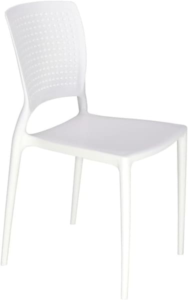 Tramontina Since 1911, Made In Brazil Safira White Polypropylene And Fiberglass Chair