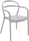 Tramontina Since 1911, Made In Brazil Sissi Gray Polypropylene And Fiberglass Chair With Armrests