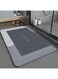 Khazna Diatom Bath Mats,Anti-Slip Bathroom Floor Mats and Quick Dry Bath Rug,Super Absorbent Bathtub Mat with Non-Slip,Thickened,Soft, Easier Clean Carpet, Blue Rectangle (60 x 40 cm, Grey)