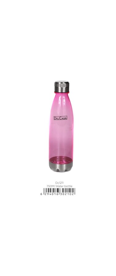 Delcasa DC1211 750ML Water Bottle Portable Cap Lead Free Water Bottle, Travel Bottle Air Tight &amp; Leak Proof Dishwasher Safe Leak-Proof Lids Ideal for Indoor &amp; Outdoor, multicolor