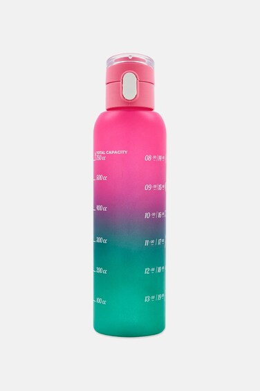 Plastic Motivation Water Bottle 750 ml, Multicolor