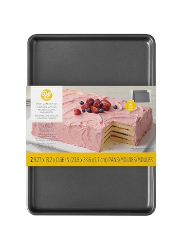 Wilton 291297 Easy Layers Sheet 2 Pieces Cake Pan Set, Grey, Stainless Steel
