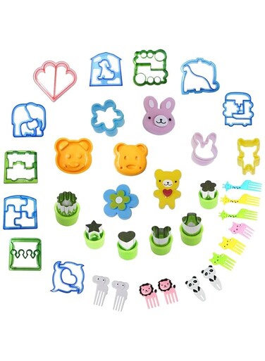 32 Pieces Sandwich SuperCutter for kids School Lunch - Cute Multiple Shapes - Uncrustables Sandwich Maker - DIY Bread, Cookies, Fruits, Vegetable, Pancakes, Sandwich Molds for kids Bento Lunch Box