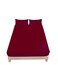 Smart Fitted Bed Sheet Plain Cotton Bed Sheet with 2 Pillow Covers Maroon