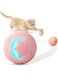 Mumoo Bear Interactive Cat Toy Ball, Cat Balls Automatic Moving Rolling Cat Toys for Indoor Cat Kitten, with 2 Modes, LED Lights Changeable, Type-C Rechargeable, Pink