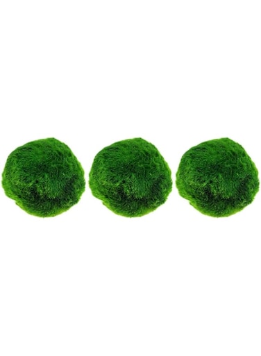 POPETPOP 3pcs Marimo Moss Ball Small Aquarium Plants for Fish Tank Aquarium and Glass Jar Terrarium (Green) 2cm