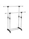 Clothes Hanger With Wheels Silver/Black