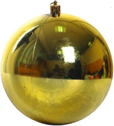 12 Cm Christmas Balls Ornaments 2 Pack (Each Box 3) Total 6 Pcs Shatterproof Christmas Tree Decorations Hanging 12 Cm Ball for Xmas Tree Holiday Wedding Party. (Gold)