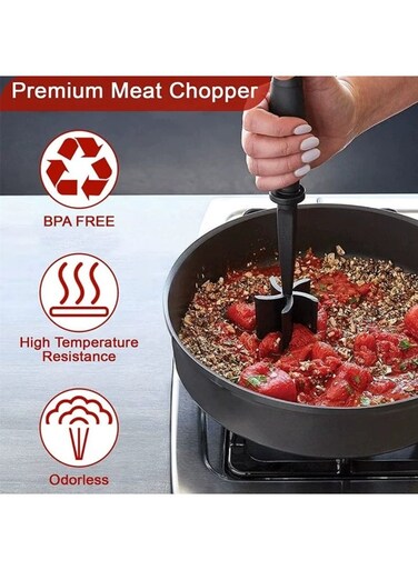 Meatchopper Handheld Meat Chopper Cooking Scraper Minced Meat Chopper Mixing Shovel